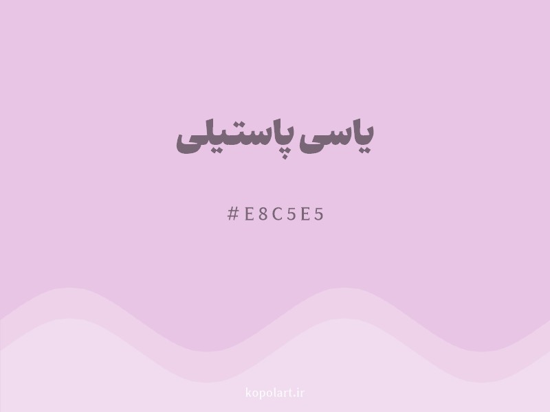 رنگ یاسی پاستیلی با کد هگزادسیمال E8C5E5 و نام لاتین Pastel Lilac Color