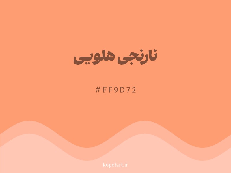 رنگ نارنجی هلویی با کد هگزادسیمال FF9D72 و نام لاتین Peach Orange Color