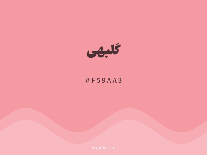 رنگ گلبهی با کد هگزادسیمال F59AA3 و نام لاتین Peach Pink Color