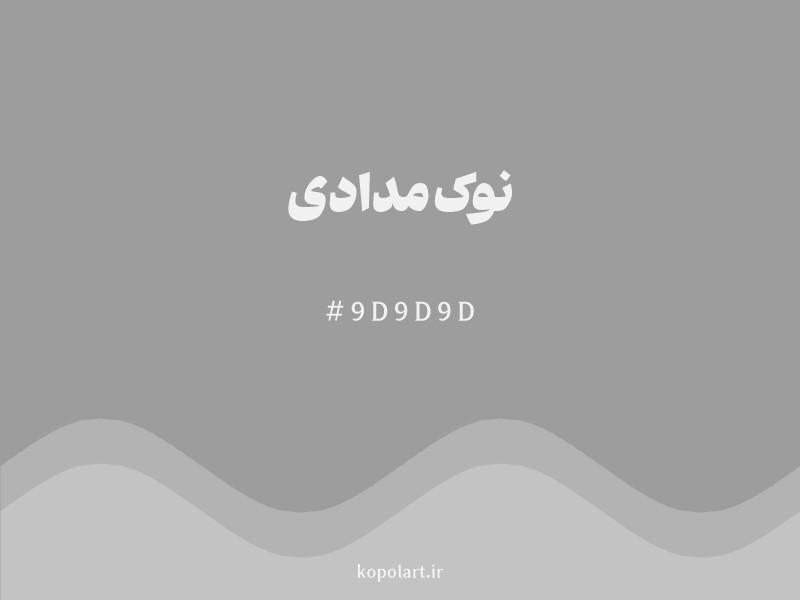 رنگ نوکمدادی با کد هگزادسیمال 9D9D9D
