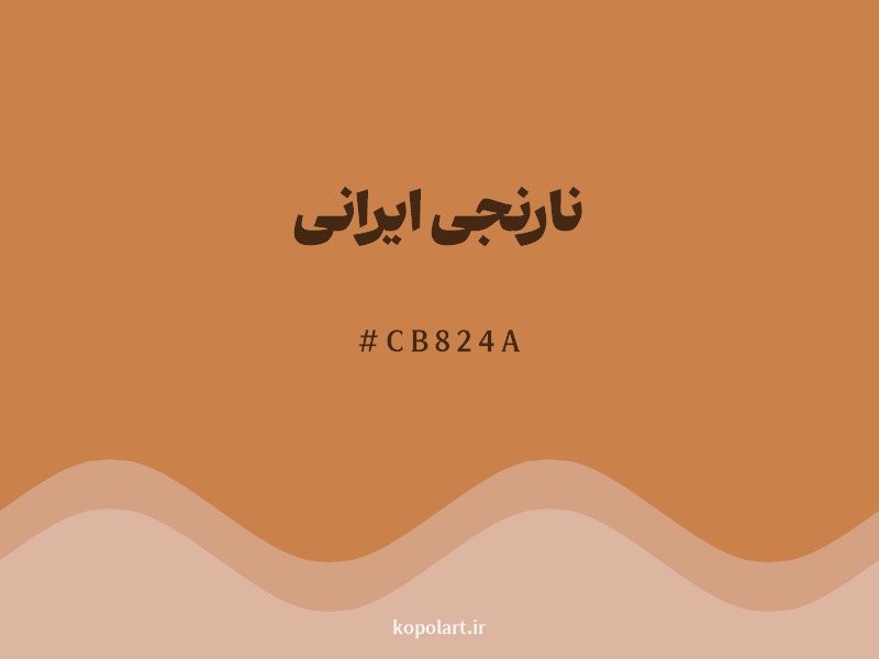 رنگ نارنجی ایرانی با کد هگزادسیمال CB824A