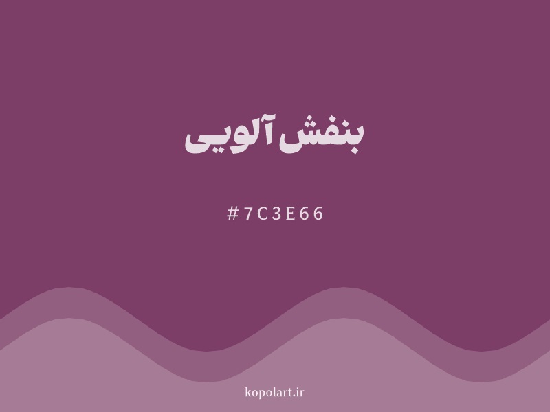 رنگ بنفش آلویی (Plum Purple Color) با کد هگزادسیمال 7C3E66