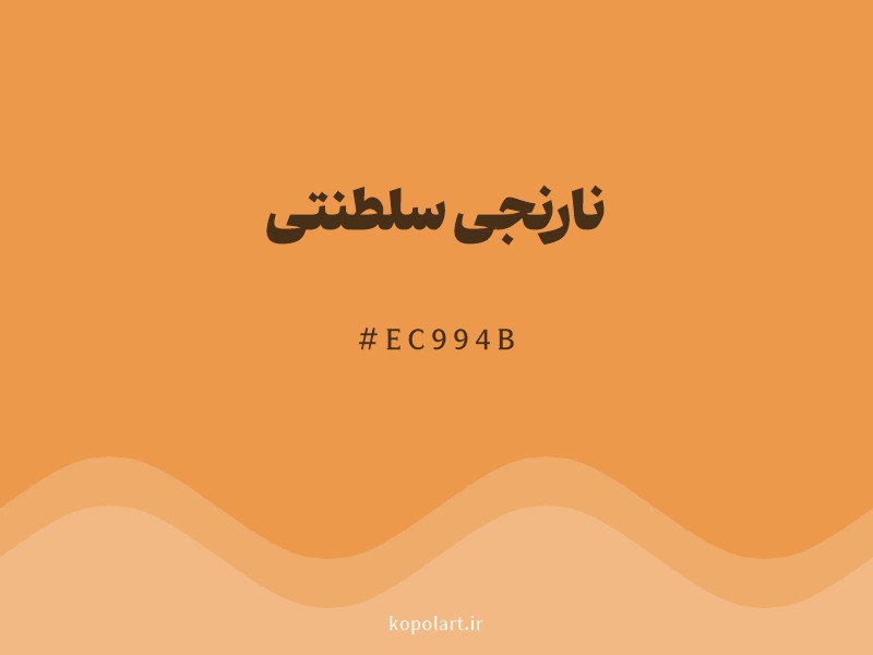 رنگ نارنجی سلطنتی با کد هگزادسیمال EC994B و نام لاتین Royal Orange Color