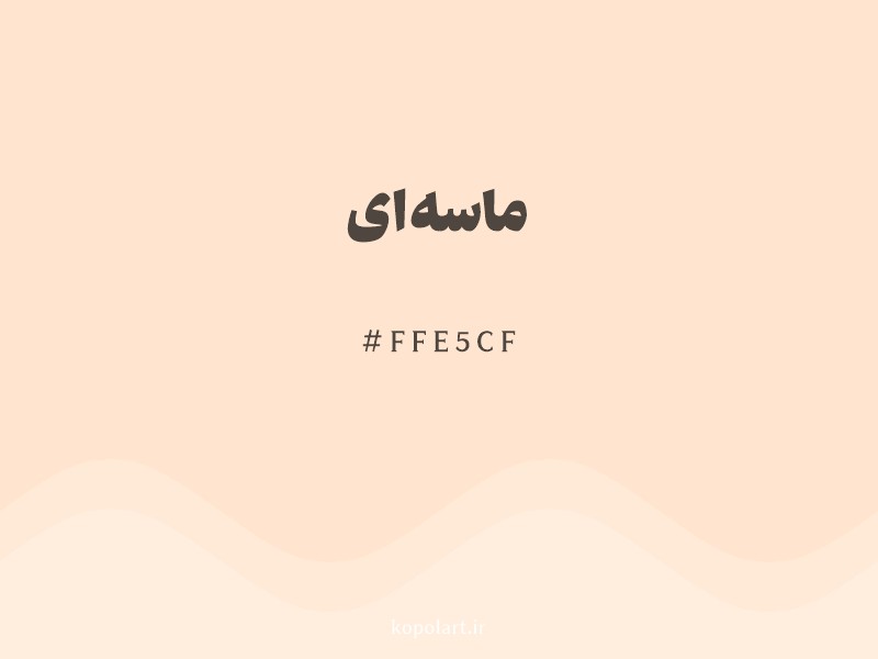 رنگ ماسه‌ای با کد هگزادسیمال FFE5CF و نام لاتین Sandy Color