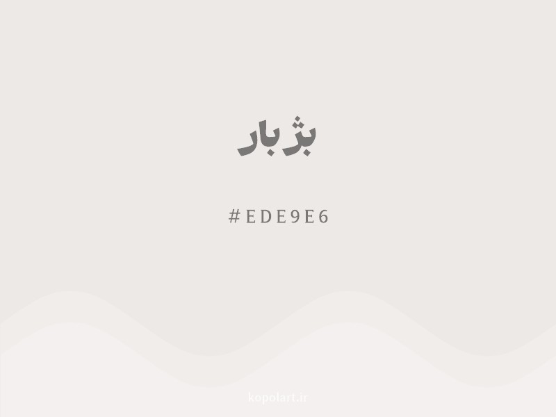 رنگ بژ بار با کد هگزادسیمال EDE9E6 و نام لاتین Seashell Color