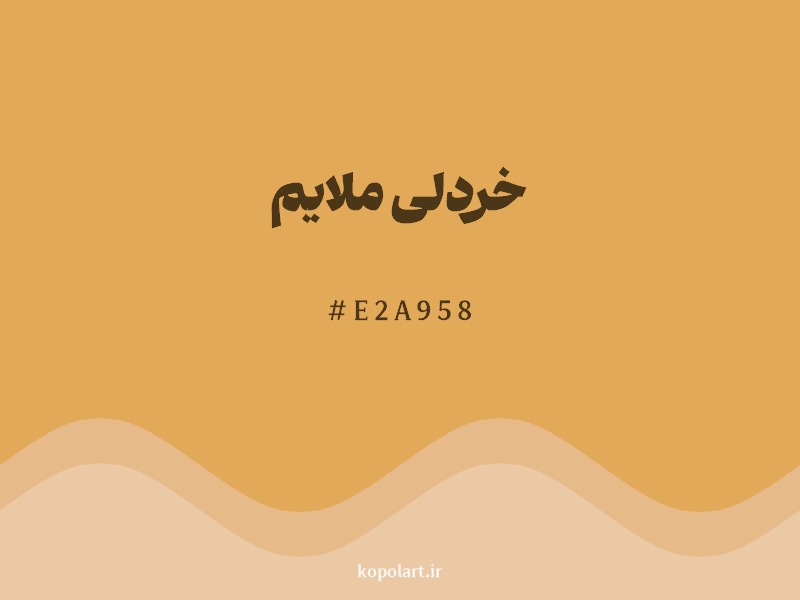 رنگ خردلی ملایم با کد هگزادسیمال E2A958