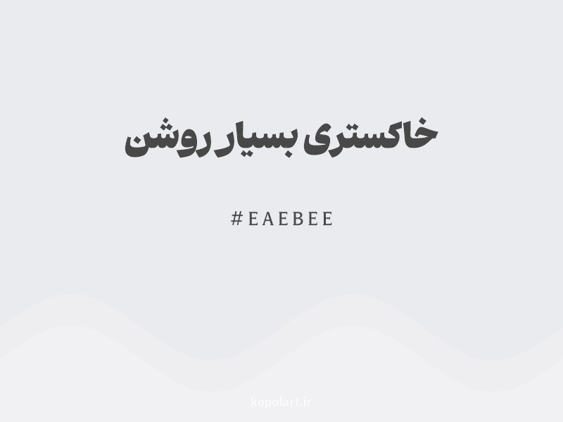 رنگ خاکستری بسیار روشن با کد هگزادسیمال EAEBEE