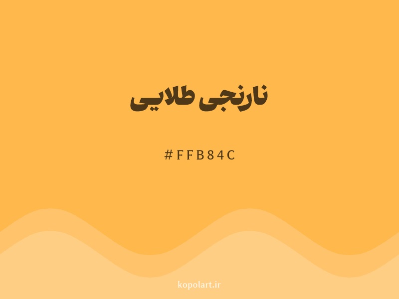 رنگ نارنجی طلایی با کد هگزادسیمال FFB84C