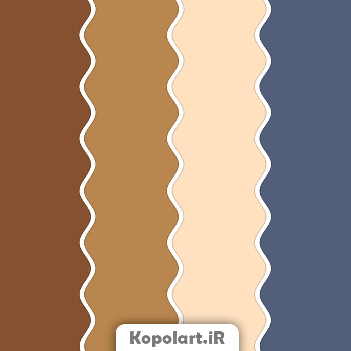پالت رنگ نسکافه ای، قهوه ای و کرم روانشناسی رنگ + کدهای رنگی