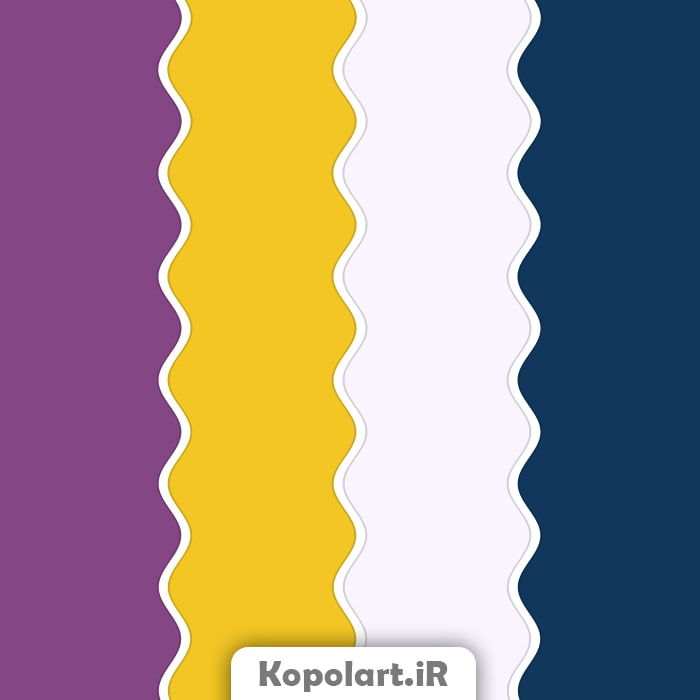 پالت رنگ زرد انبه ای(کهربایی)، بنفش بادمجانی و صورتی محو به همراه روانشناسی رنگ و کدها(Rgb, Cmyk, Hex)