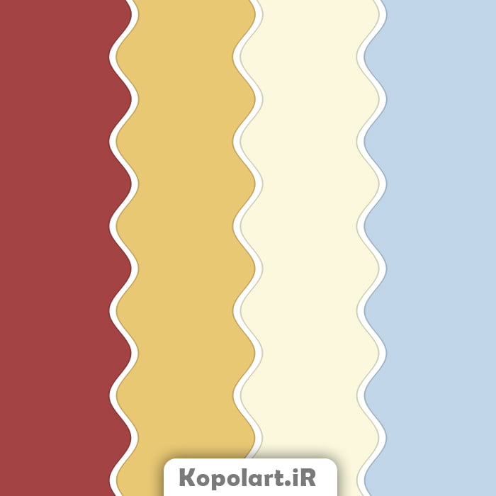پالت رنگ آبی پاستیلی، خردلی تیره و قهوه‌ای به همراه روانشناسی رنگها و کدها(Rgb, Cmyk, Hex)