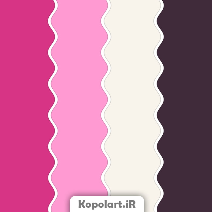 پالت رنگ صورتی جیغ و کم رنگ با مشکی به همراه روانشناسی رنگها و کد(Rgb,Hex,Cmyk)