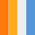 پالت رنگ نارنجی و آبی روشن(آسمانی)