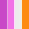 پالت رنگی دخترانه بنفش، صورتی و نارنجی، روانشناسی رنگ + کدهای رنگی
