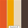 پالت رنگ پاییزی نارنجی آجری، پرتقالی و قهوه ای شکلاتی | روانشناسی رنگ + کدها
