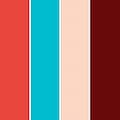 پالت رنگ زرشکی، آبی آسمانی و هلویی، روانشناسی رنگ + کدهای رنگی
