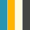 پالت رنگ خردلی(زرد طلایی) و آبی روشن