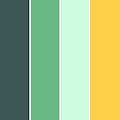 پالت رنگ سبز خزه ای، سبز نعنایی و زرد، روانشناسی رنگ به همراه کدهای رنگی