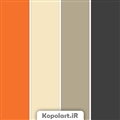 پالت رنگ پاییزی نارنجی سیر، مشکی و بژ به همراه روانشناسی رنگ و کدها(Rgb,Hex,Cmyk)