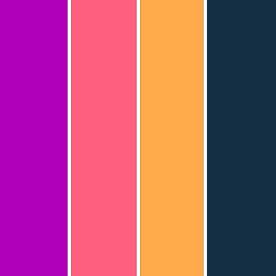 پالت رنگ بنفش، رنگ نارنجی و صورتی، روانشناسی رنگ + کدهای رنگی