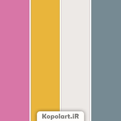 پالت رنگ خاکستری فیلی، سرخابی ملایم، زرد زعفرانی و بژ باز