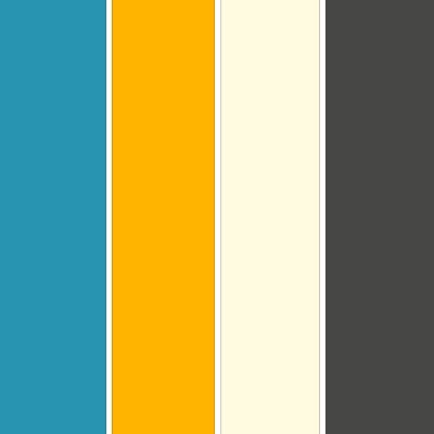 پالت رنگ خردلی(زرد) و آبی روشن