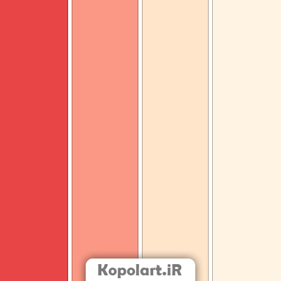 پالت رنگ هلویی، قرمز مرجانی وبژ(پالت رنگ ترند سال 1403)، روانشناسی رنگ و کدها(rgb,hex,cmyk)