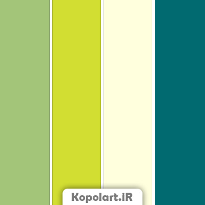 پالت رنگ بهاری سبز فسفری، یشمی و پسته ای، روانشناسی رنگ و کد