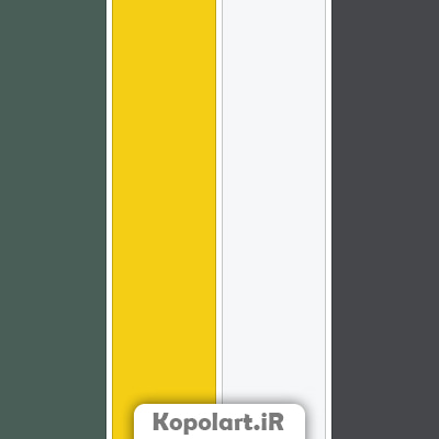 پالت رنگ سبز کله غازی، زرد کهربایی و خاکستری، به همراه روانشناسی رنگ و کدها(Hex,Rgb,Cmyk)