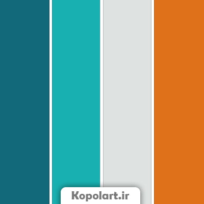پالت رنگ یشمی، سبزآبی و نارنجی روانشناسی رنگ + کدهای رنگی