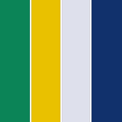پالت رنگ سبز و زرد و آبی(پرچم برزیل)، روانشناسی رنگ + کدهای رنگی(Rgb,Hex,Cmyk)