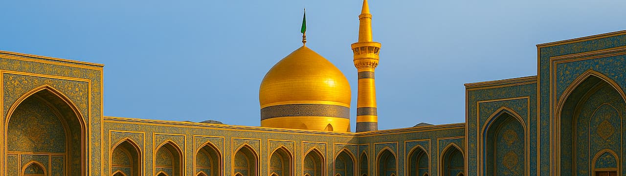 والپیپر مذهبی زیبا از حرم امام رضا(ع) با تم نقاشی با کیفیت Full HD مناسب برای موبایل و کامپیوتر