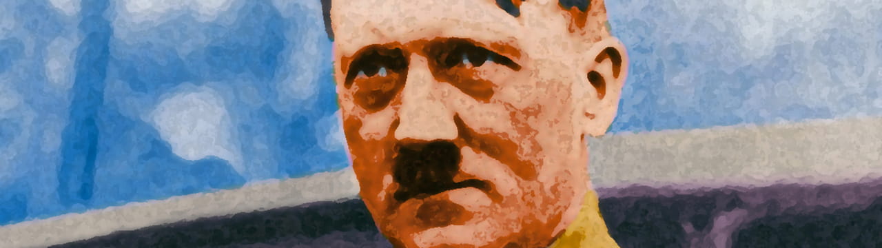 والپیپر هیتلر با تم نقاشی به همراه بازوبند پرچم آلمان نازی با کیفیت Full HD مناسب برای موبایل