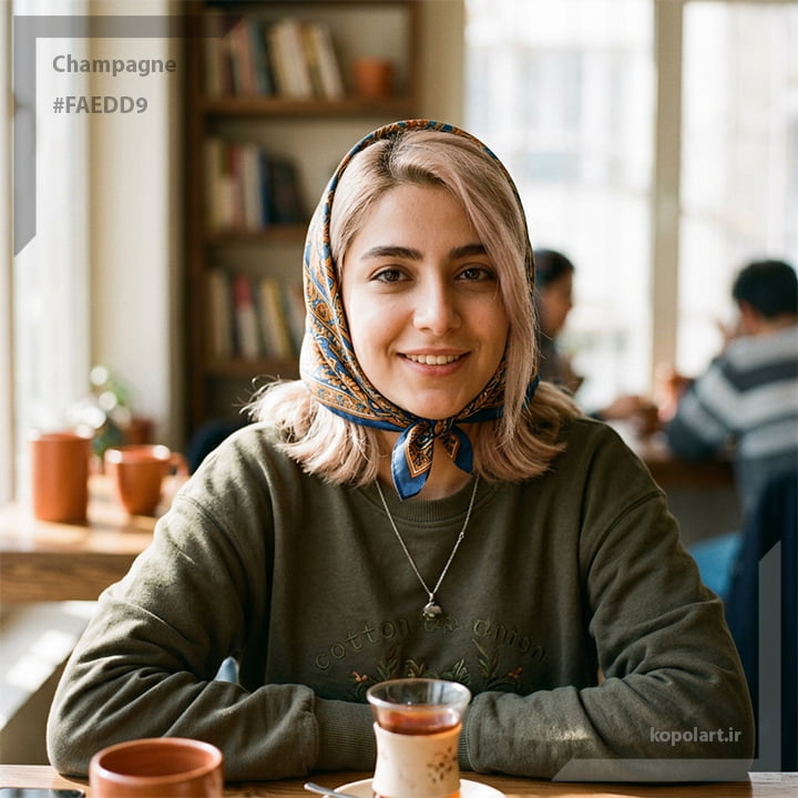 دختر ایرانی با رنگ موی شامپاینی (بژفام)