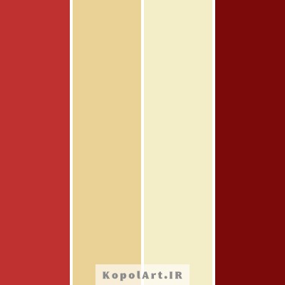 پالت رنگ قرمز زرشکی، گوجه ای و بژ