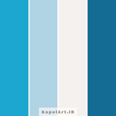 پالت رنگ آبی درباری، آبی دریایی و آسمانی