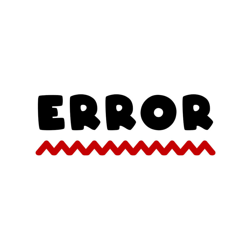 طرح مفهومی گرافیگی از عبارت ERROR در برنامه نویسی