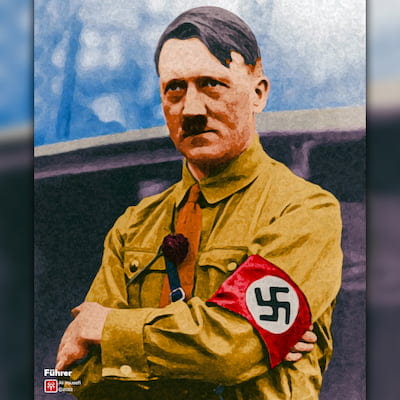 طرح گرافیکی تبدیل عکس ادولف هیتلر به نقاشی در فتوشاپ