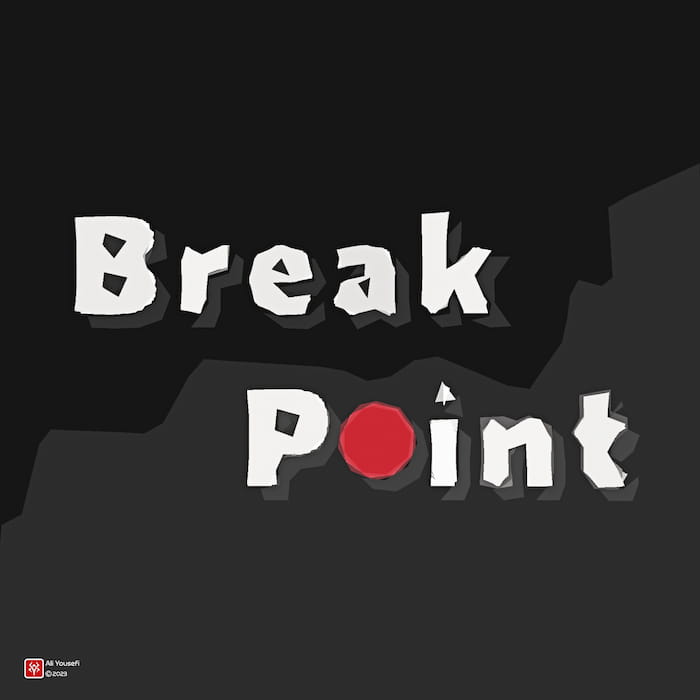 طرح گرافیکی برنامه نویسی از دیباگ کردن، Break Point | فیلتر Cut-Out فتوشاپ