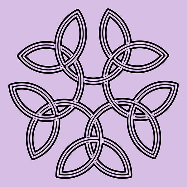 طرحی قرینه و چرخشی طراحی شده در ایلوستریتور