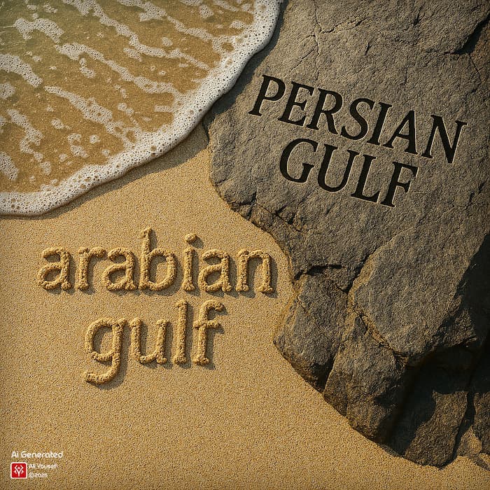 آرت ورک مفهومی و خلاقانه از خلیج همیشگی فارس و خلیج جعلی عربی