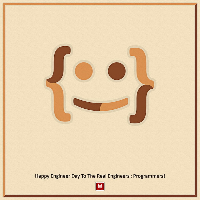 طرح گرافیکی مینیمال به مناسبت روز مهندس و روز برنامه نویس