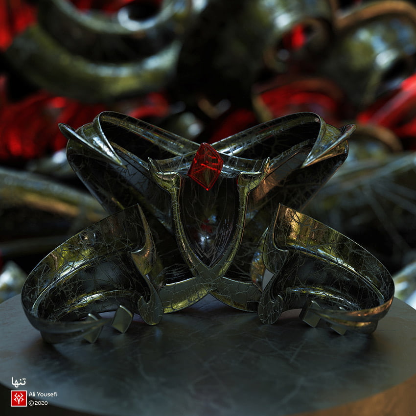 تایپوگرافی مفهومی از کلمه تنها