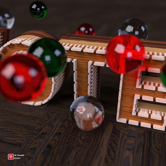 رندر سه بعدی خلاقانه vote نمای نزدیک