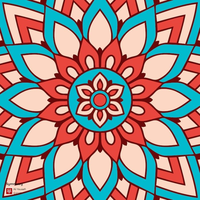 طرح زیبای خلاقانه ماندالا، ساخته شده در ادوبی ایلوستریتور