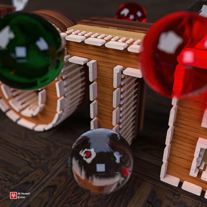 رندر سه بعدی خلاقانه vote نمای بسیار نزدیک