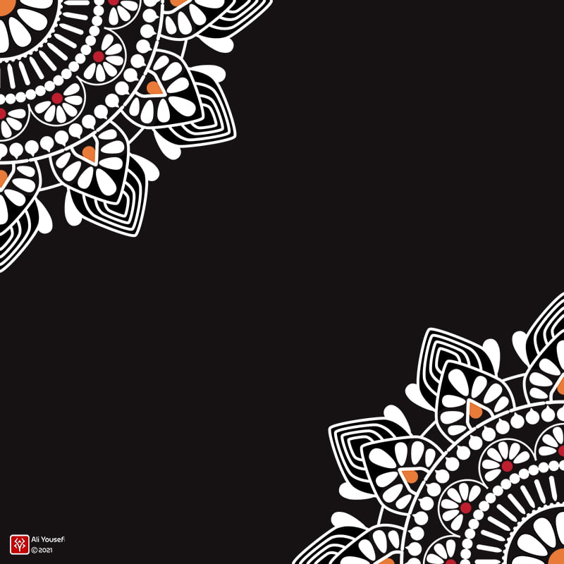 نقش و نگار زیبای طراحی شده در ایلوستریتور