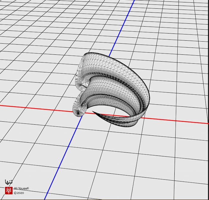 تایپوگرافی مفهومی از کلمه تنها