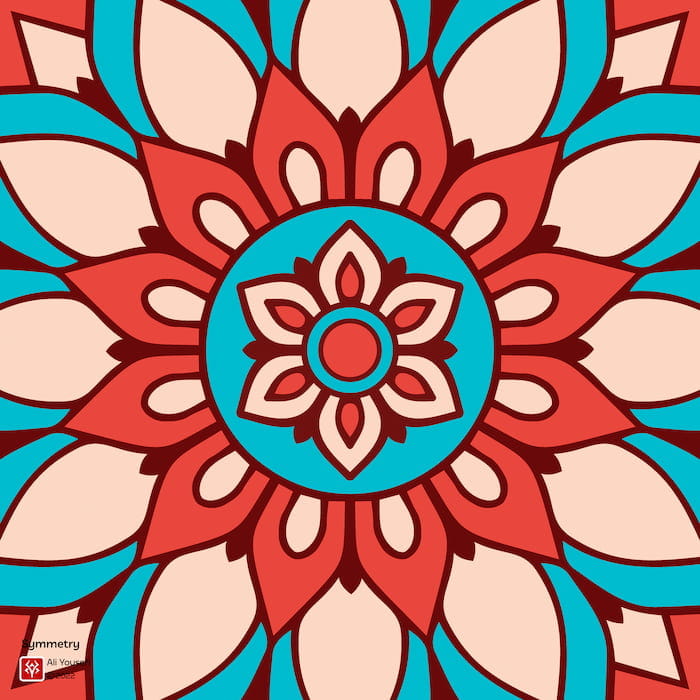 طرح زیبای خلاقانه ماندالا، ساخته شده در ادوبی ایلوستریتور