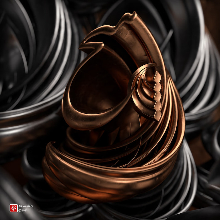 تایپوگرافی سه بعدی هیچ در ادوبی دیمنشن